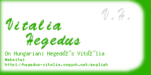 vitalia hegedus business card
